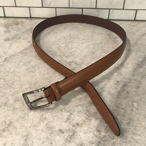 Roundtree & Yorke Belt Mens 44 Tan Brown Full Grain Cowhide Leather Dress Casual
